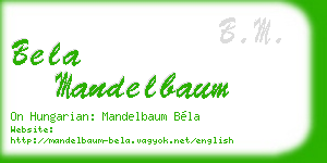 bela mandelbaum business card